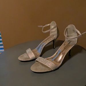 Silver formal shoes